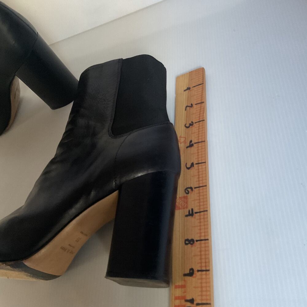 Rag & Bone Black Leather Chelsea Ankle Boots Block Heel Women’s EU 39 / US 8.5 - Picture 7 of 11